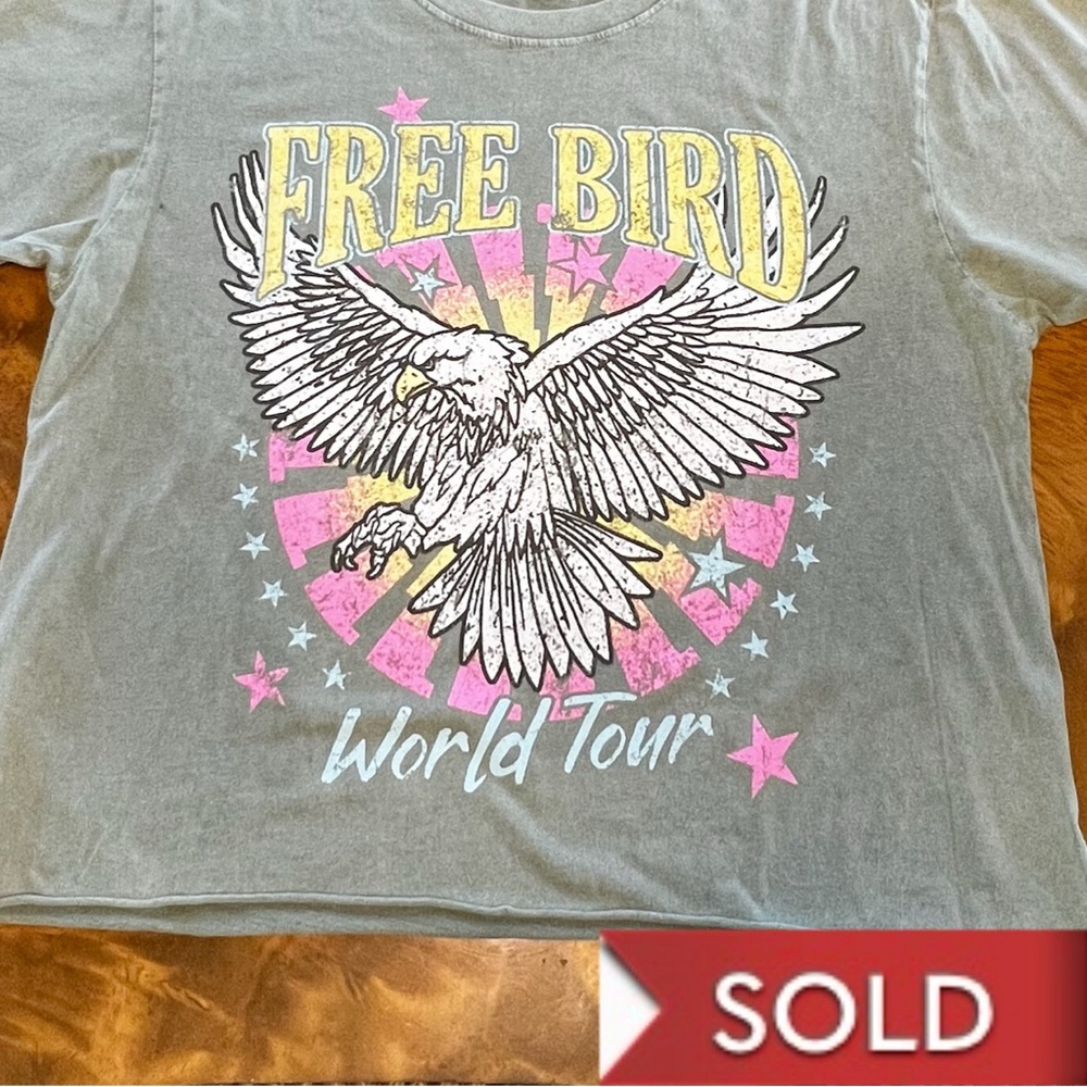 3/ $20 Refined Canvas “Free Bird” T Shirt